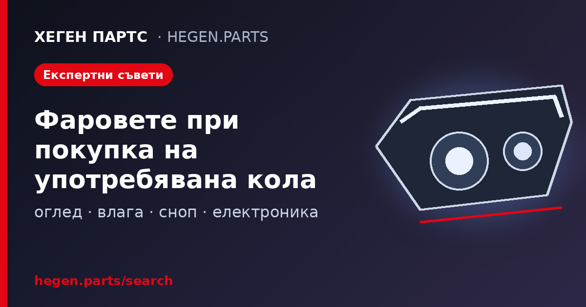 Как да проверите фаровете при покупка на употребяван автомобил