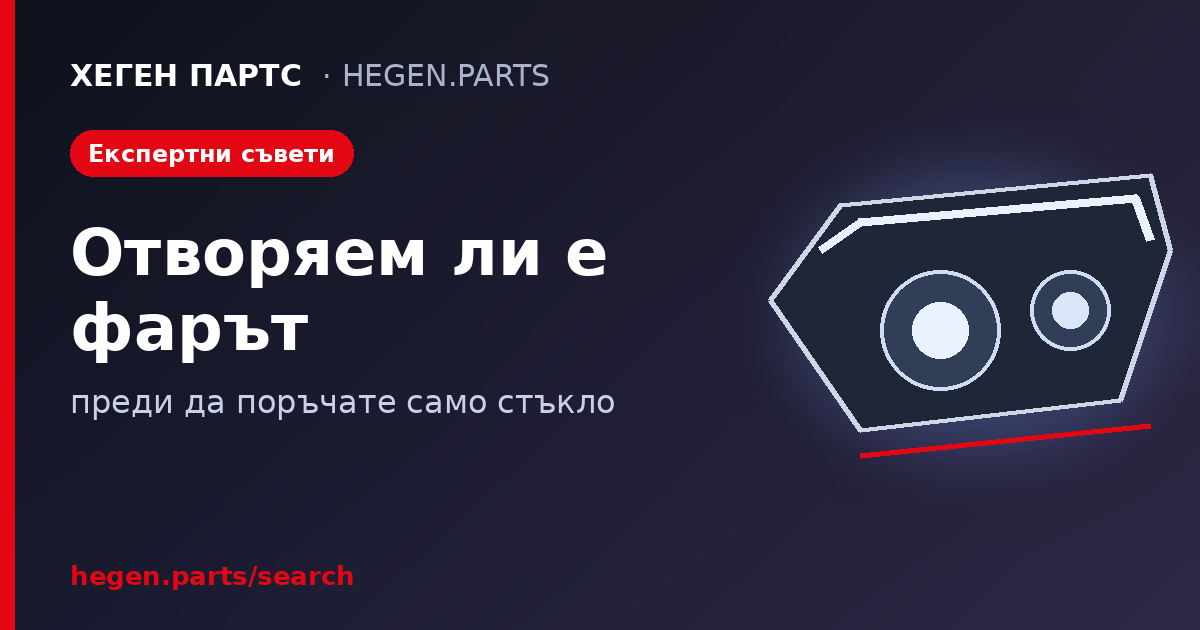 Отворяем ли е фарът ви: как да разберете преди да поръчате само стъкло