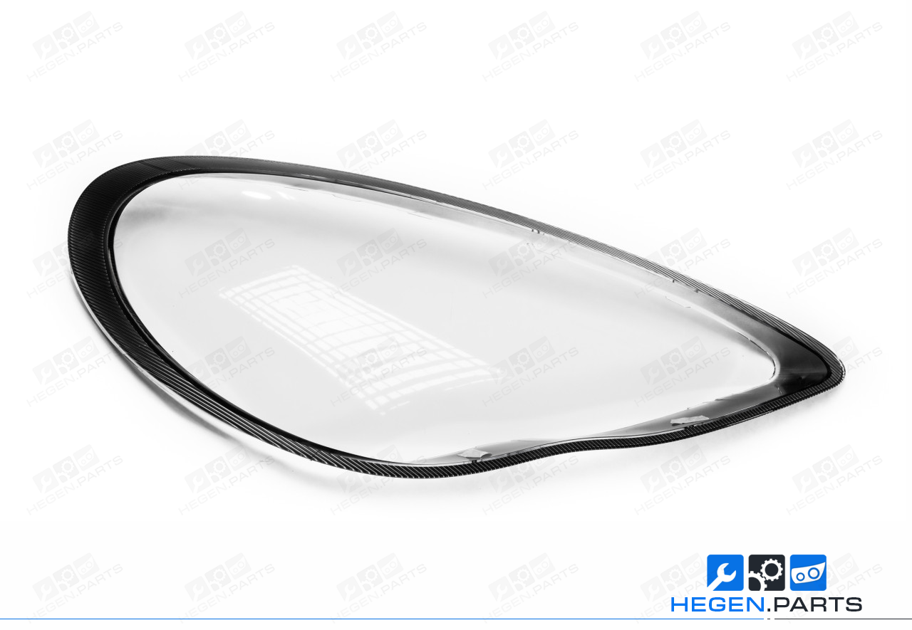 Дясно стъкло (капак) за фар на PORSCHE Panamera 970 09-14 черна рамка преди фейслифт