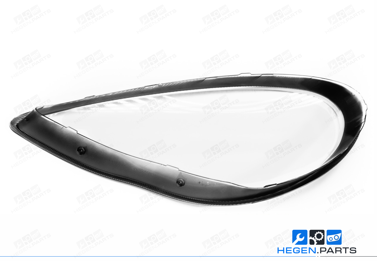 Дясно стъкло (капак) за фар на PORSCHE Panamera 970 09-14 черна рамка преди фейслифт