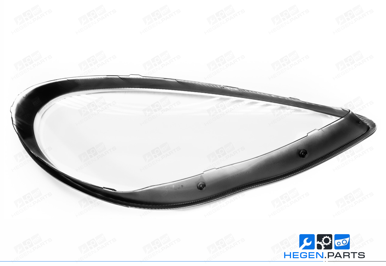 Ляво стъкло (капак) за фар на PORSCHE Panamera 970 09-14 черна рамка преди фейслифт