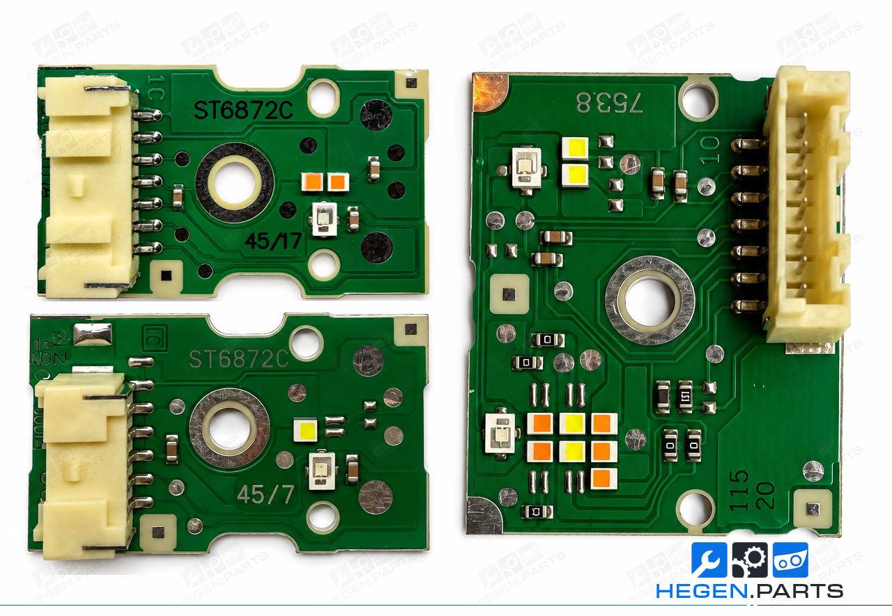 Платки за модули LED дневни светлини за MULTIBEAM / DIGITAL фар на MERCEDES GLE класа V167 19-23 преди фейслифт 7 пина ST6872C DRL чип — десен