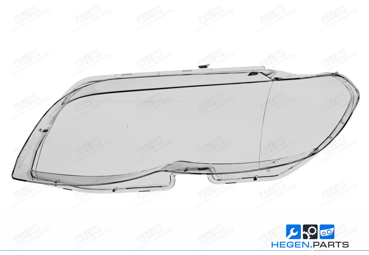 Ляво стъкло (капак) за фар на BMW X5 E53 04-07 фейслифт